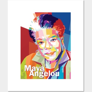 Maya Angelou in Pop art Posters and Art